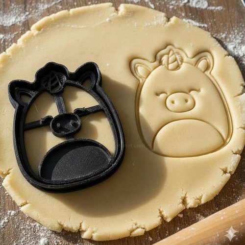 Emporte-pièce licorne cochon 8 cm pour pâtisserie et biscuits