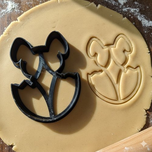 Emporte-piece renard minimaliste 8 cm - moule biscuit artisanal