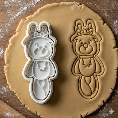 Emporte-piece renne noel 8 cm - moule biscuit artisanal