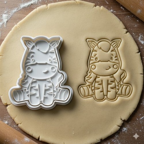 Emporte-pièce zèbre 8 cm - moule à biscuits pour pâte à sucre