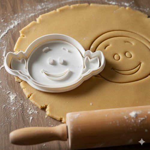 Emporte-pièce sourire artisanal - moule à biscuits 8 cm