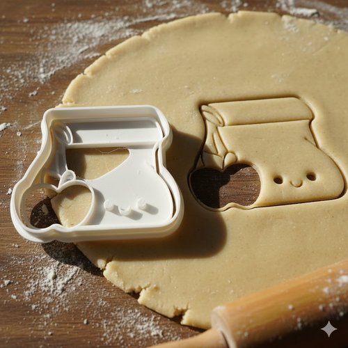 Emporte-piece sac de farine kawaii - moule biscuit artisanal 8 cm