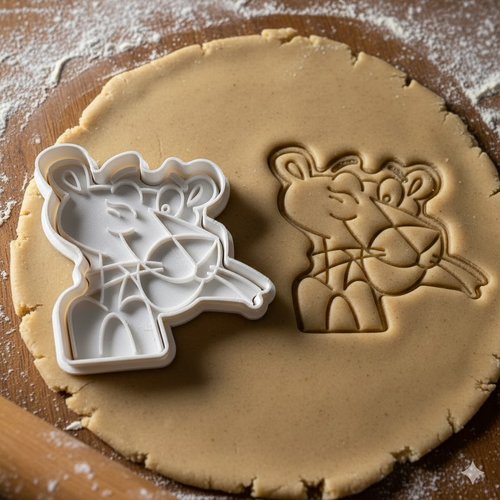 Emporte-piece panthere rose 8 cm - moule a biscuit artisanal