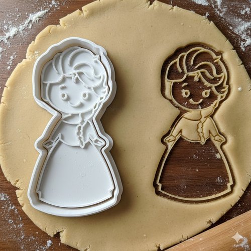 Emporte-piece princesse des glaces - moule a biscuits 8 cm