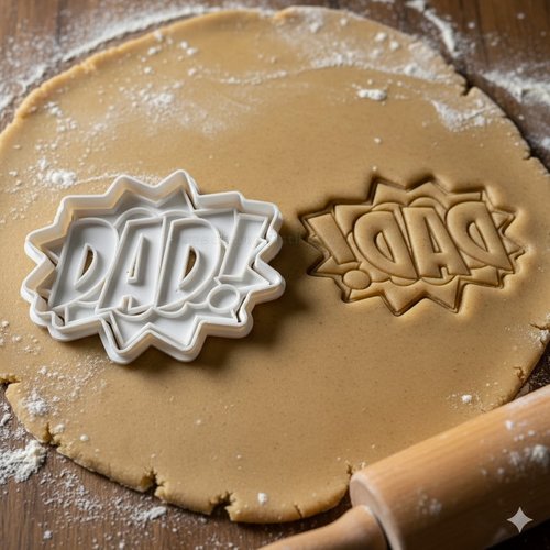 Emporte-piece dad style comic - moule biscuits fete des peres 8 cm
