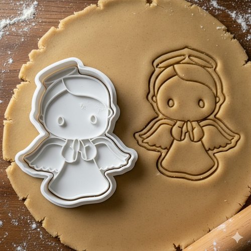 Emporte-piece ange de noel 8 cm - moule de patisserie artisanale