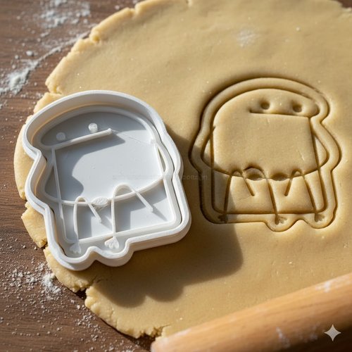 Emporte-piece artisanal flork of cows - moule biscuit 8 cm noir