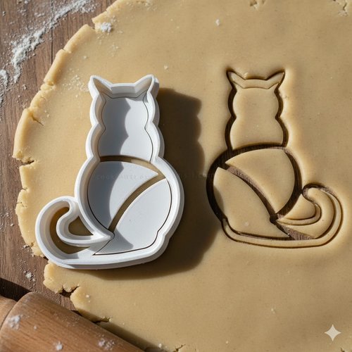 Emporte-piece chat assis - moule patisserie artisanal 8 cm