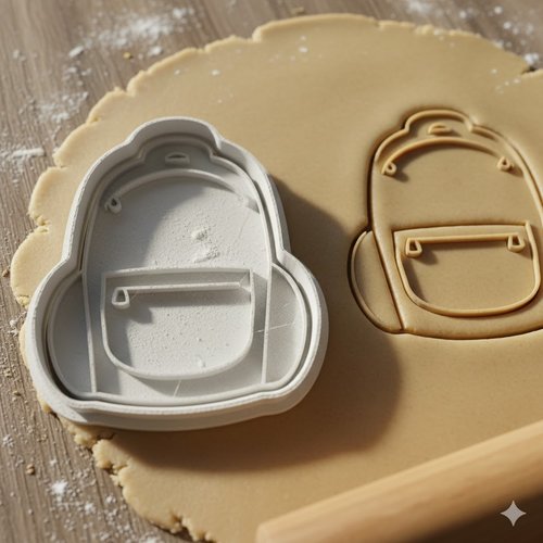 Emporte-pièce sac à dos 8 cm - moule biscuit pâte sablée et sucre
