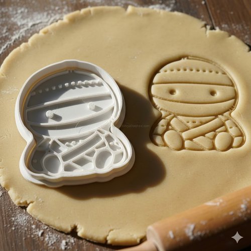 Emporte-pièce momie halloween 8 cm moule pâtisserie artisanale noir