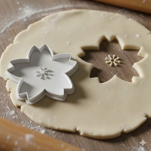 Emporte-piece fleur de cerisier sakura 8 cm - moule biscuit artisanal