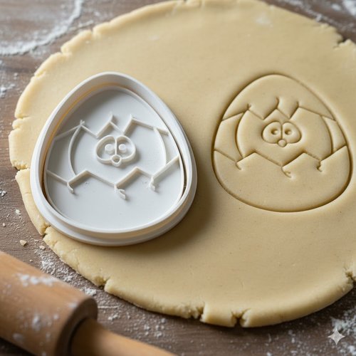 Emporte-piece oeuf de paques poussin - moule patisserie 8 cm