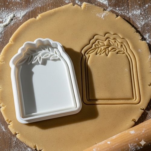 Emporte-piece arche de mariage et feuillage - 8 cm - moule artisanal