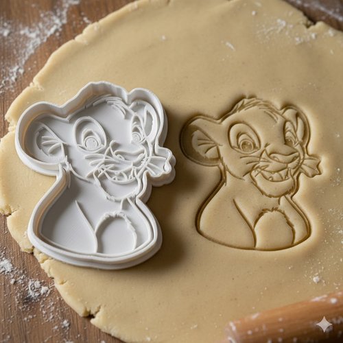 Emporte-piece simba lion - moule biscuits patisserie artisanale 8cm
