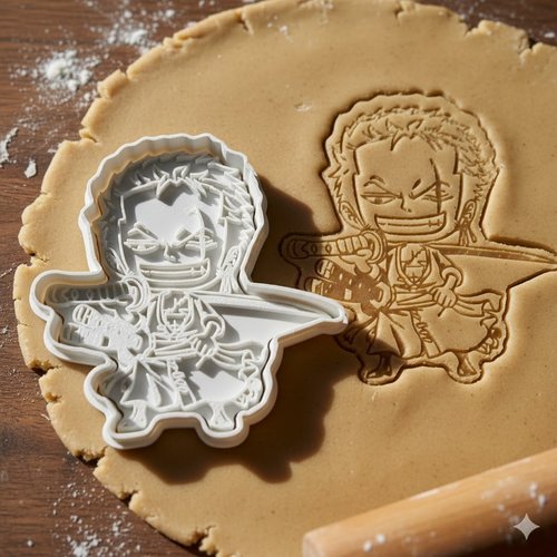 Emporte-piece roronoa zoro one piece 8cm - moule biscuits artisanal