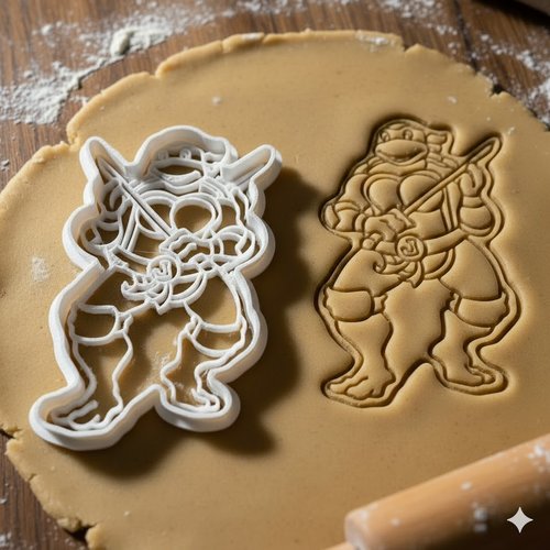 Emporte-piece tortue ninja 8cm - moule a biscuits artisanal