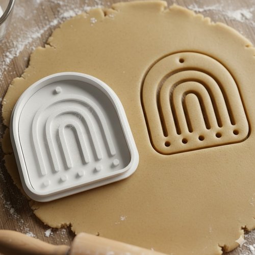 Emporte-pièce arc-en-ciel 8 cm - moule à biscuit artisanal