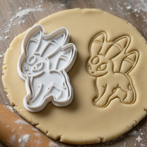 Emporte-piece pokémon noctali 8 cm - moule biscuit artisanal