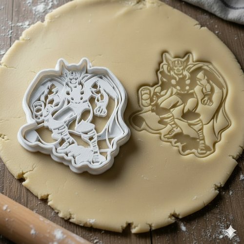 Emporte-piece thor super-heros - moule patisserie artisanal 8 cm