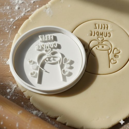 Emporte-piece feliz cumple flork - moule biscuit anniversaire 8 cm