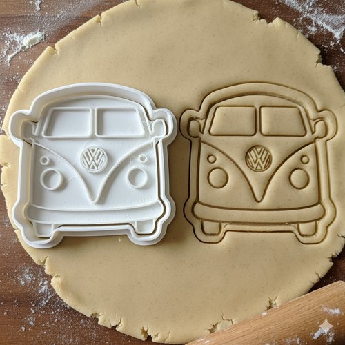 Emporte-pièce van vintage combi pour biscuits et pâtisserie - 8 cm