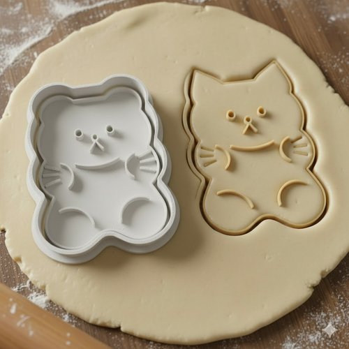 Emporte-pièce chat artisanal 8 cm - moule biscuit noir