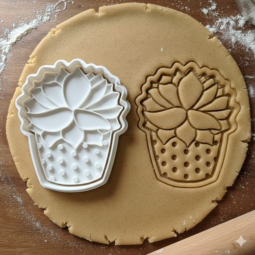 Emporte-piece plante succulente 8 cm pour biscuits et pate a sucre