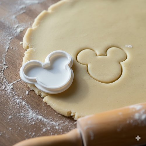 Emporte-piece mickey 8 cm - moule a biscuits artisanal noir