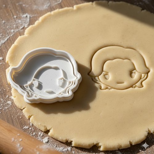 Emporte-piece chibi manga - moule biscuit artisanal 8 cm