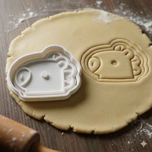 Emporte-piece mang bt21 8 cm - moule a biscuits artisanal noir