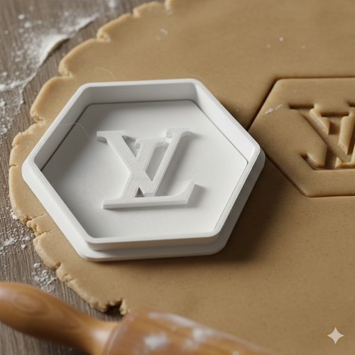 Emporte-piece logo luxe 8 cm - moule a biscuit artisanal