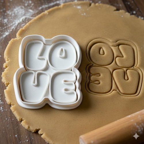 Emporte-pièce love - moule à biscuits pour pâtisserie artisanale 8 cm