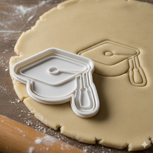 Emporte-pièce diplôme graduation 8cm - moule biscuit pâte sablée