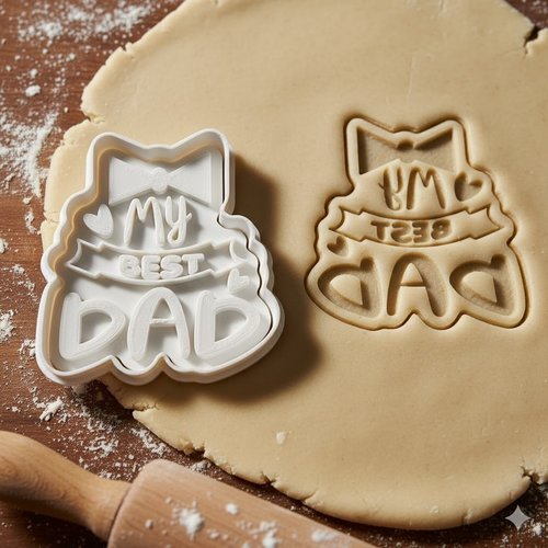 Emporte-piece mon super papa - moule biscuit fete des peres 8 cm