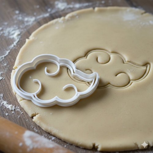 Emporte-piece nuage akatsuki 8 cm - moule a biscuits artisanal