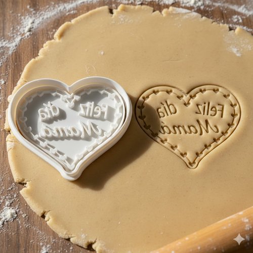 Emporte-piece fete des meres feliz dia mama - 8 cm noir