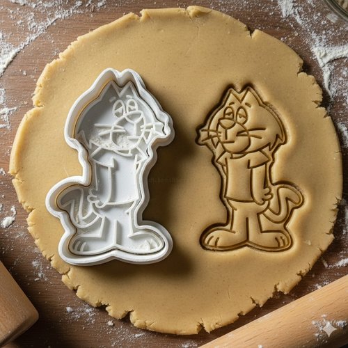 Emporte-pièce chat cartoon 8 cm - moule à biscuit artisanal