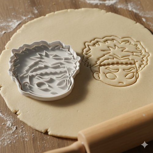 Emporte-pièce manga shonen artisanal pour biscuits et pâtisserie - 8 cm