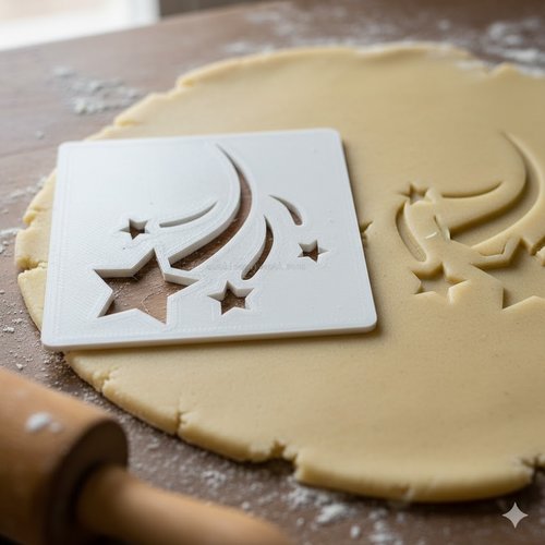 Emporte-pièce étoiles filantes 8 cm - moule à biscuits artisanal