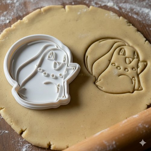 Emporte-piece pokemon chikorita 8cm - moule a biscuits artisanal