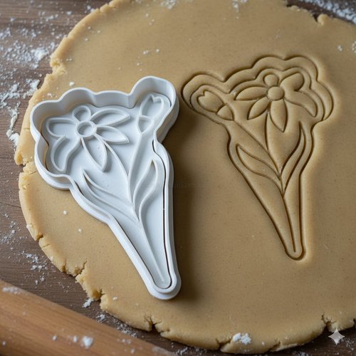 Emporte-piece bouquet de fleurs 8 cm - moule patisserie artisanal