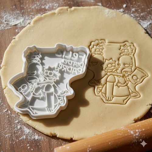 Emporte-piece les simpson famille - moule patisserie artisanal 8 cm