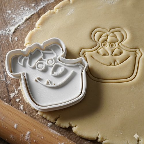 Emporte-piece monstre rigolo 8cm - moule biscuits et pate a sucre