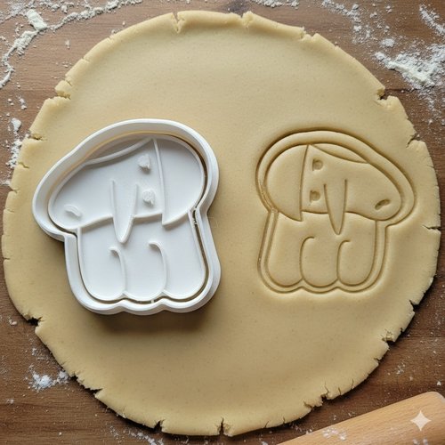 Emporte-pièce éléphant artisanal 8 cm pour biscuits et pâte à sucre