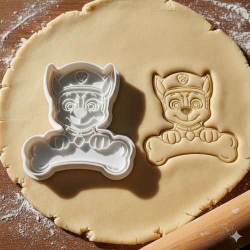 Emporte-piece pat' patrouille chase - moule biscuit artisanal 8 cm