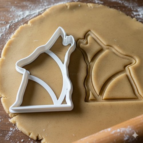 Emporte-piece loup hurlant 8 cm - moule patisserie artisanal