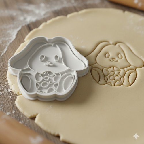 Emporte-piece lapin de paques 8 cm - moule biscuit artisanal