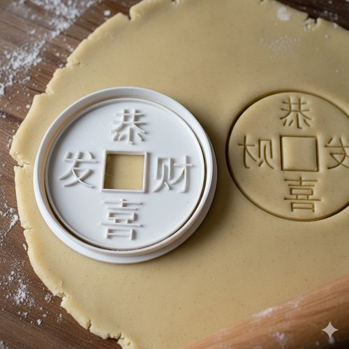 Emporte-piece chinois gong xi fa cai pour biscuits et patisserie