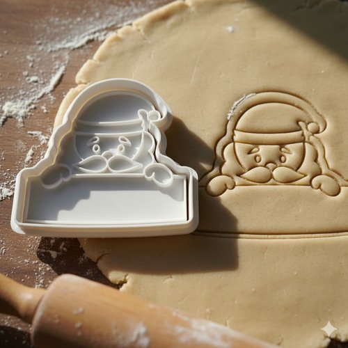 Emporte-pièce père noël artisanal pour biscuits et pâtisserie 8 cm