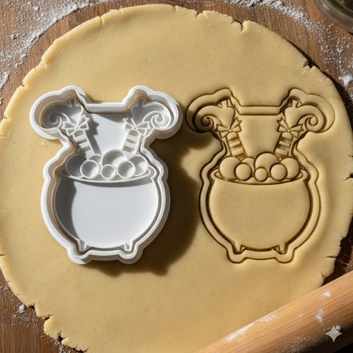 Emporte-piece chaudron magique 8 cm - moule biscuit artisanal